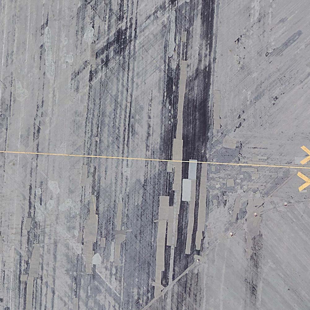 Detail of aeriel view of an air base. Source inspiration for Take Flight
