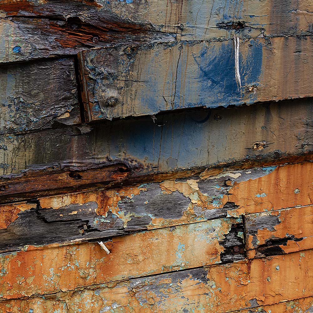 Camaret-sur_mer | The side of a rotting hulk of a fishing boat