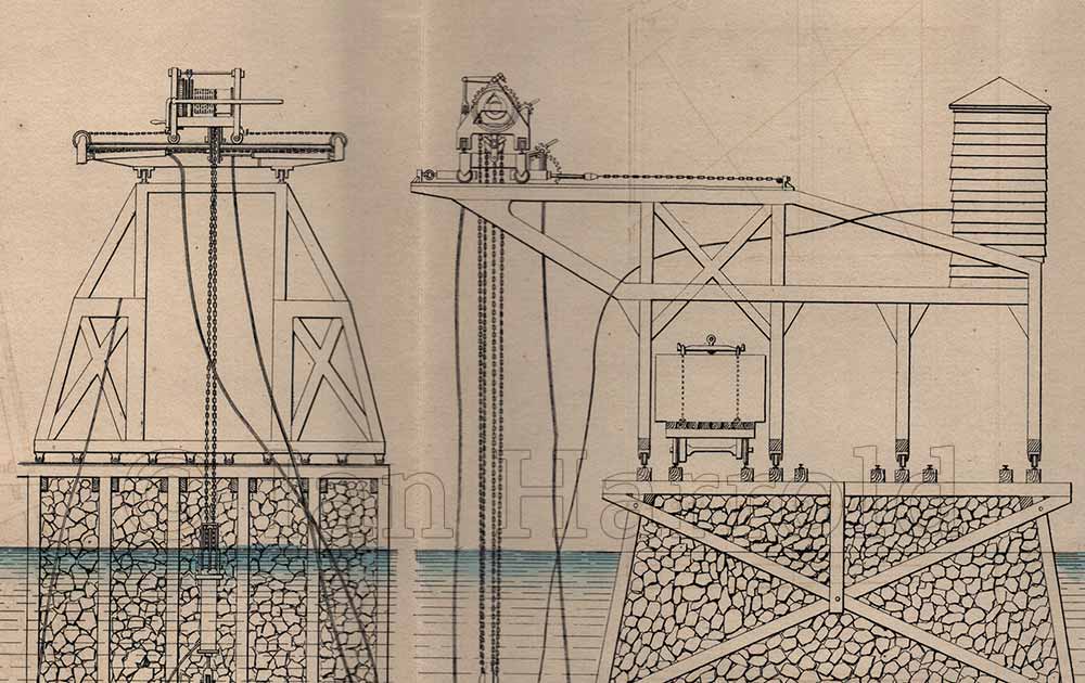 Patented design for wooden piers by Michael Scott